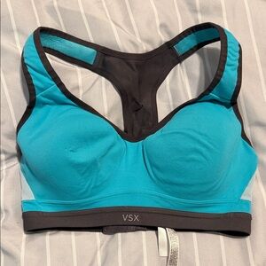 VSX Aqua and Charcoal Sports Bra